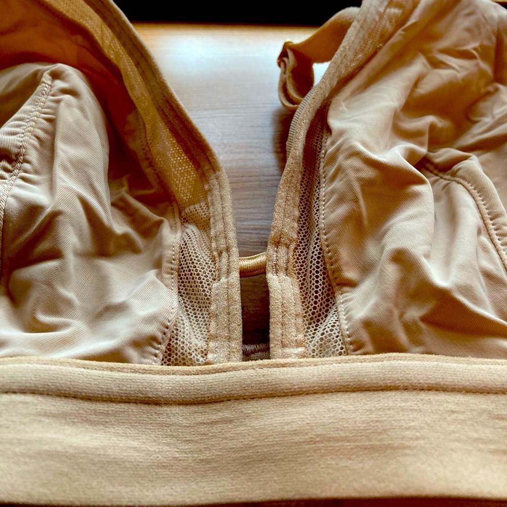Cream color sports bra
